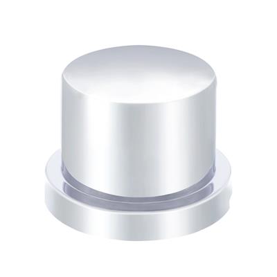 Chrome Plastic 1/2" X 5/8" Flat Top Nut Cover Push-On