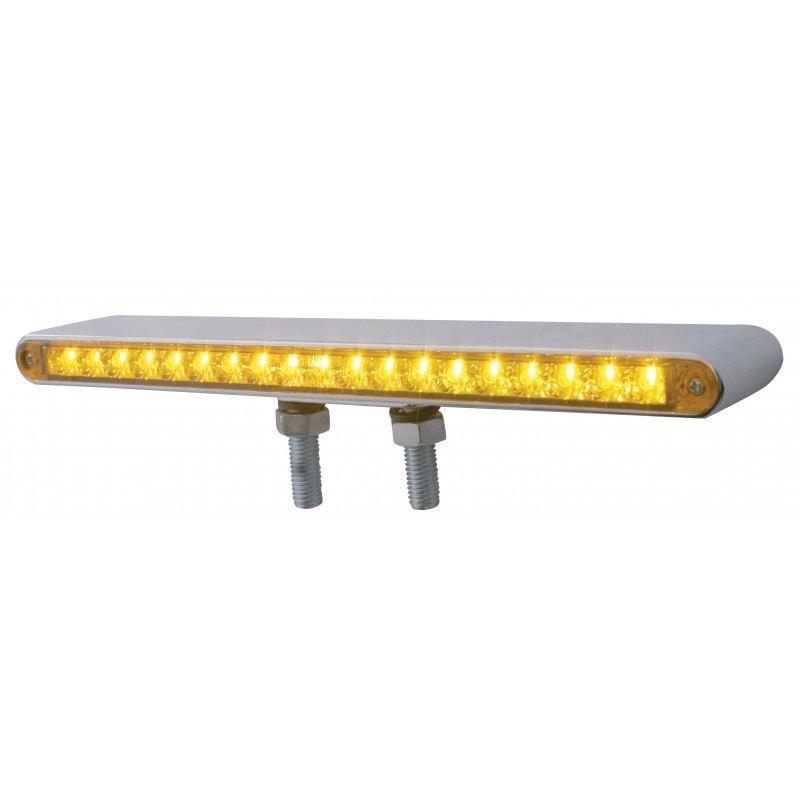 19 Led Reflector Double Face Light Bar - Amber & Red Led/amber Lens Lighting Accessories