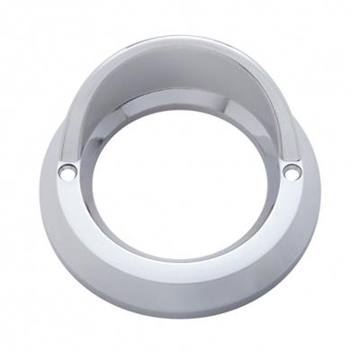 Chrome Plastic 2" Round Bezel W/ Visor