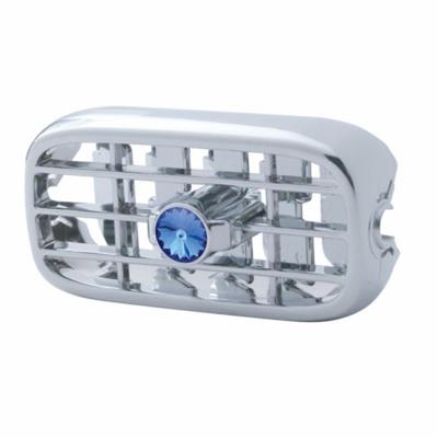 Chrome Plastic 2006+ Peterbilt A/C Vent W/ Diamond - Blue