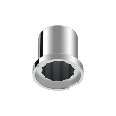 Chrome Plastic 3/4" X 1 1/4" Flat Top Nut Cover Push-On (10 Pack)