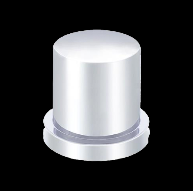 Chrome Plastic 33Mm Flat Nut Cover W/ Flange