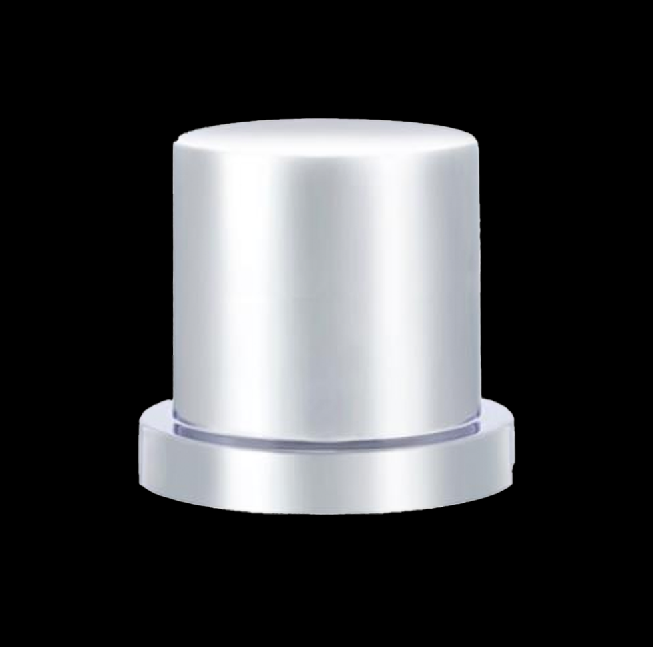 Chrome Plastic 33Mm Flat Nut Cover W/ Flange