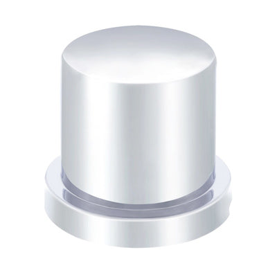 Chrome Plastic 33Mm Flat Top Nut Cover Push-On