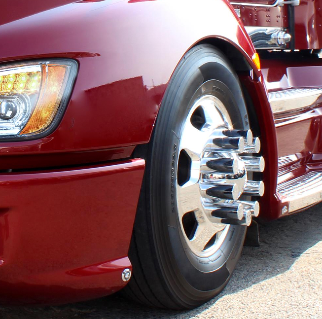 Chrome Plastic 33mm Push-On Cylinder Nut Covers