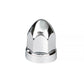 Chrome Plastic 33Mm X 2 3/4" Bullet Push-On Nut Cover W/ Large Flange