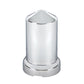 Chrome Plastic 33Mm X 3 3/16" Round Push-On Nut Cover W/ Flange