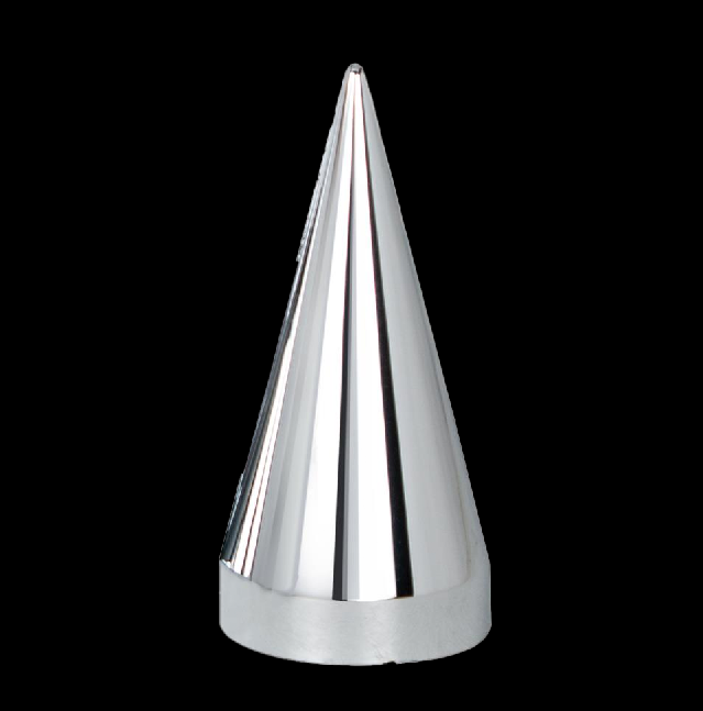 Chrome Plastic 33Mm X 4 1/2" Spike Thread-On Nut Cover