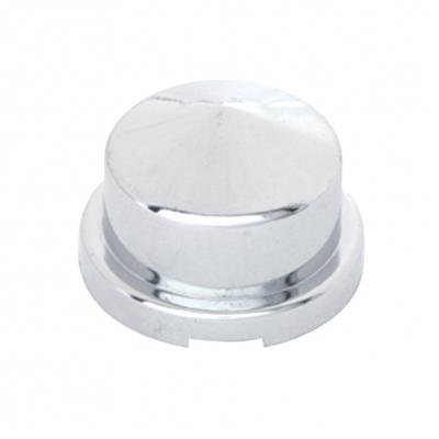 Chrome Plastic 3/4" X 7/8" Pointed Round Nut Cover For Hex Head Bolts Push-On