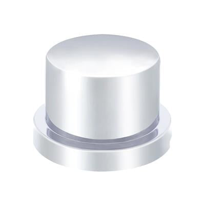 Chrome Plastic 7/16" X 1/2" Flat Top Nut Cover Push-On (10 pack)