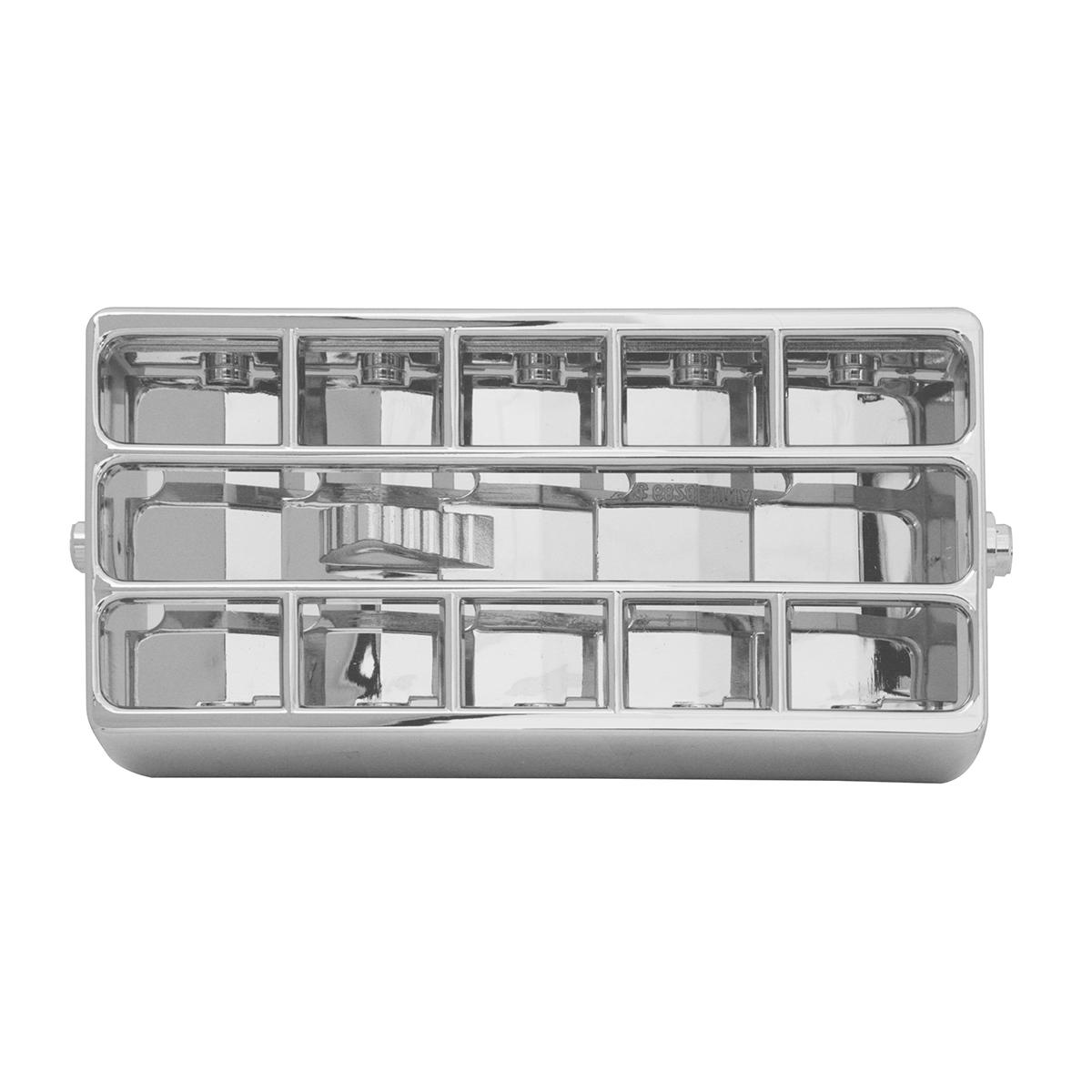 Chrome Plastic A/C Vent Adjustable Louver For Peterbilt 2001-2005.