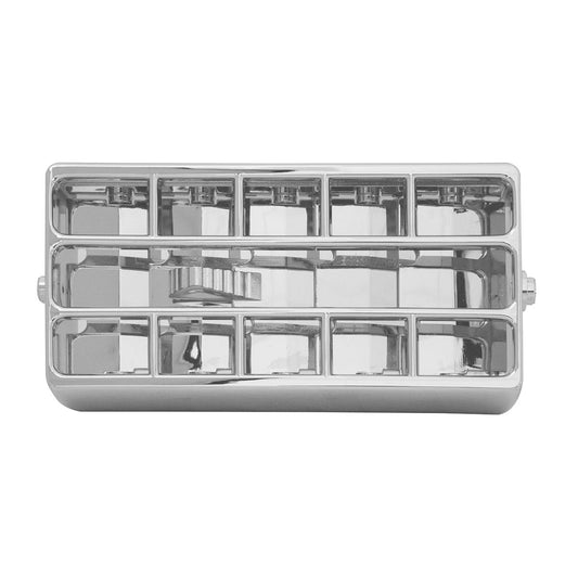 Chrome Plastic A/C Vent Adjustable Louver For Peterbilt 2001-2005.