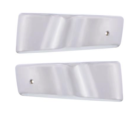 Chrome Plastic Bottom Mirror Post Covers For 1996-2010 Freightliner (Pair)