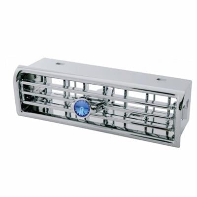 Chrome Plastic Freightliner Century A/C Vent W/ Diamond - Blue