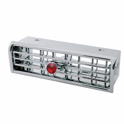 Chrome Plastic Freightliner Century A/C Vent W/ Diamond - Red