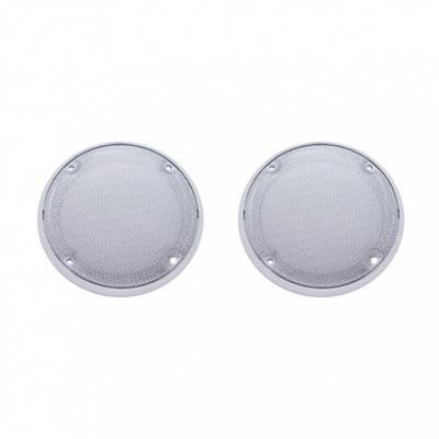 Chrome Plastic Kenworth 5 7/16" Round Speaker Cover (Pair)