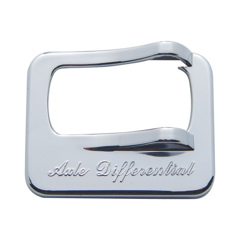 Peterbilt Chrome Rocker Switch Gauge Cover - Molded Script - Cab Interior