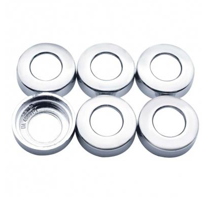 Chrome Plastic Toggle Switch Nut Covers For Diameter Round Nut (6-Pack)