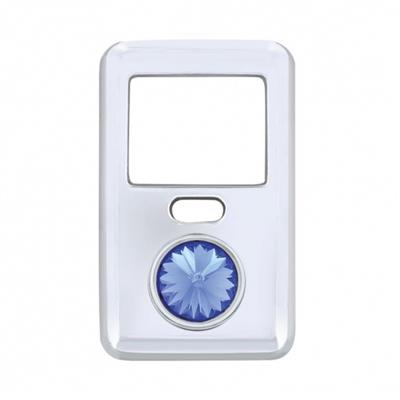 Chrome Plastic Volvo Switch Cover - Blue