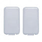 Chrome Plastic Volvo Switch Plug Cover - Plain (2-pack)