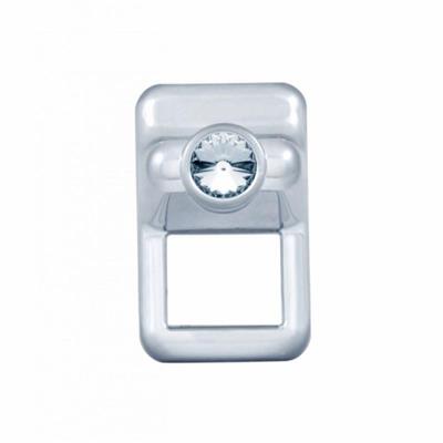 Chrome Plastic Volvo Toggle Switch Cover With Diamond - Clear