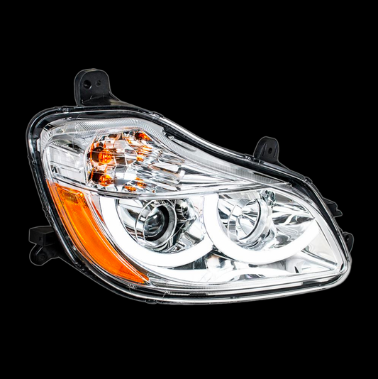 Chrome Projection Headlight w/ LED Position Light For (2013+) Kenworth T680