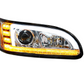 CHROME PROJECTION HEADLIGHT WITH LED SEQUENTIAL TURN & DRL FOR 2005-2015 PETERBILT 386 / 335 (2005-2010) - PASSENGER