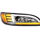 CHROME PROJECTION HEADLIGHT WITH LED SEQUENTIAL TURN & DRL FOR 2005-2015 PETERBILT 386 / 335 (2005-2010) - PASSENGER