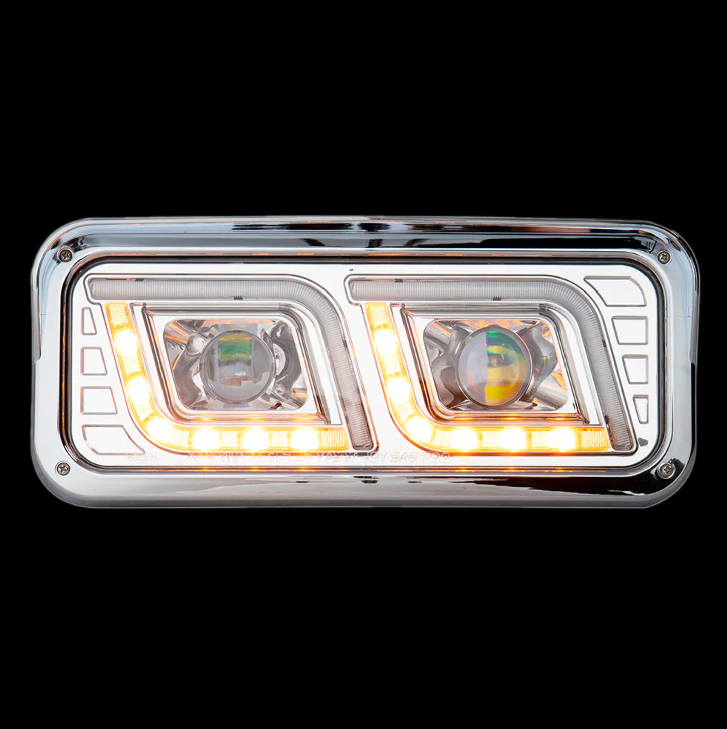 Chrome Projector Headlight fits Freightliner Classic, Peterbilt Kenworth, Western Star 4900