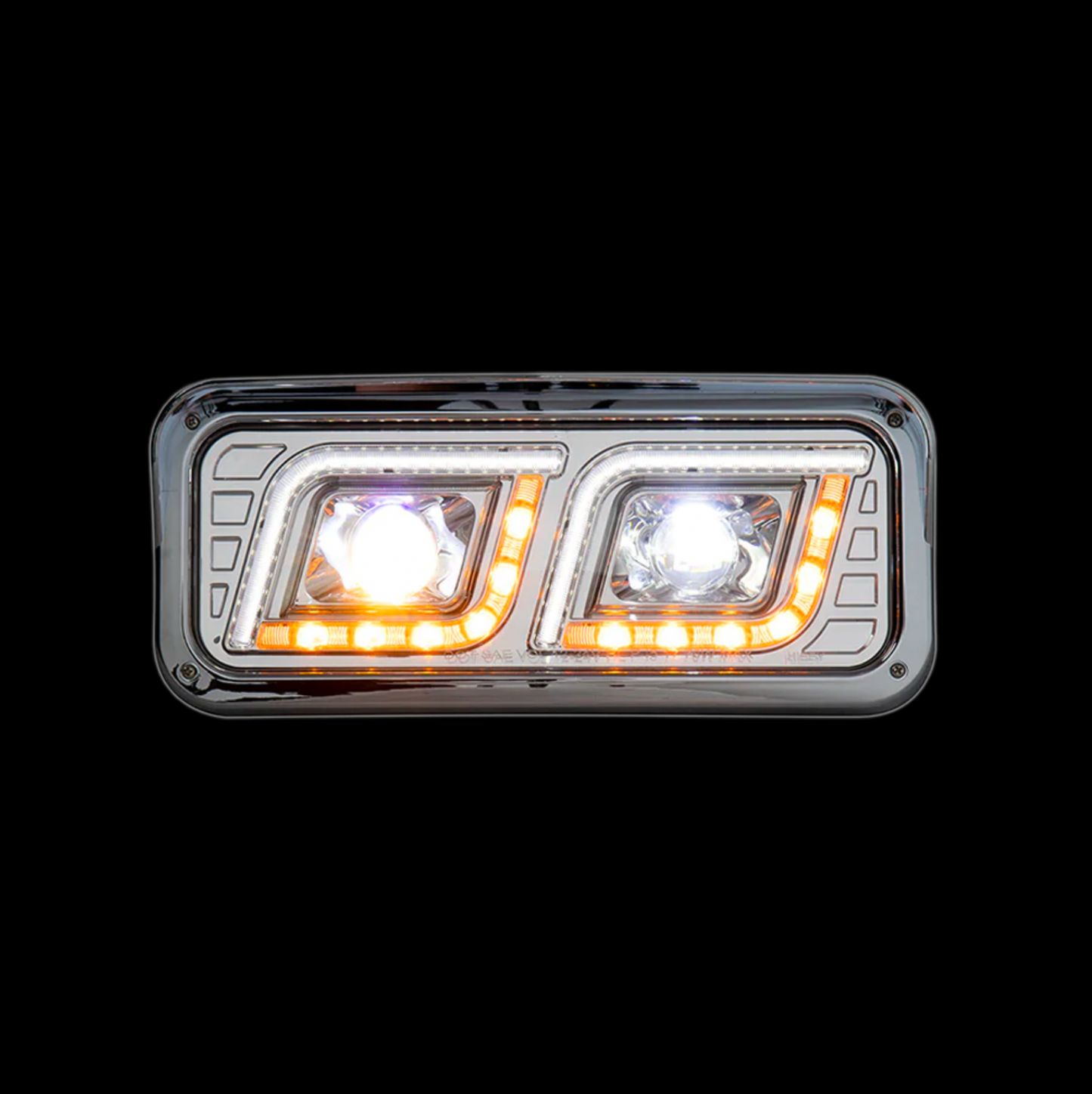 Chrome Projector Headlight fits Freightliner Classic, Peterbilt Kenworth, Western Star 4900