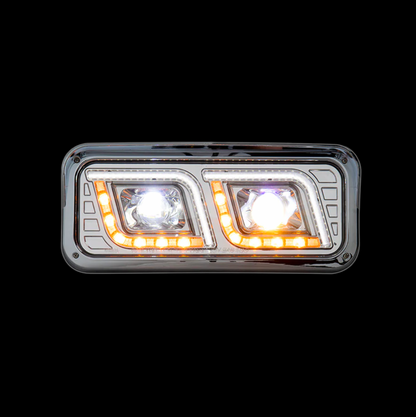 Chrome Projector Headlight fits Freightliner Classic, Peterbilt Kenworth, Western Star 4900