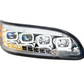 CHROME QUAD-LED HEADLIGHT WITH LED DRL & SEQ. SIGNAL FOR PETERBILT 386 (2005-2015) / 335 (200 - 2010) - PASSENGER