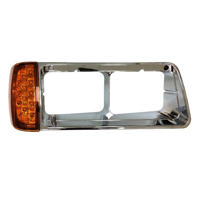 Chrome Right Bezel for main Headlight Freightliner FLD with LED Directional (352-FLFLD-02-R)