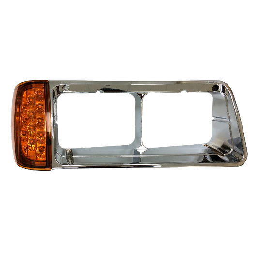 Chrome Right Bezel for main Headlight Freightliner FLD with LED Directional (352-FLFLD-02-R)