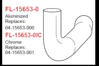 Chrome Right Exhaust Elbow fits Freightliner FLD112/FLD120