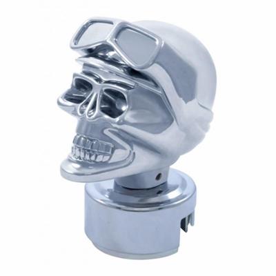 Chrome Skull Biker 13/18 Speeds Shift Knob With Mounting Adaptor