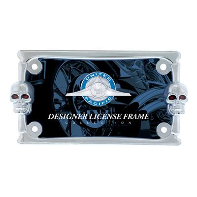 Chrome Skull Motorcycle License Plate Frame