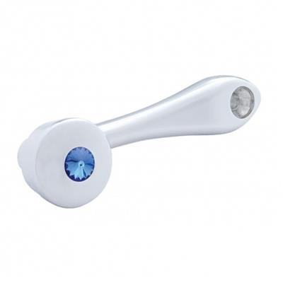 Chrome Window Crank W/ Slot Adaptor - Blue Diamond