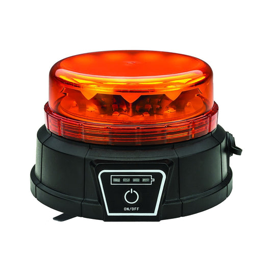 Class 1 Beacon Low Profile LED Warning Light with Built-In Back Up Alarm (Permanent Mount)