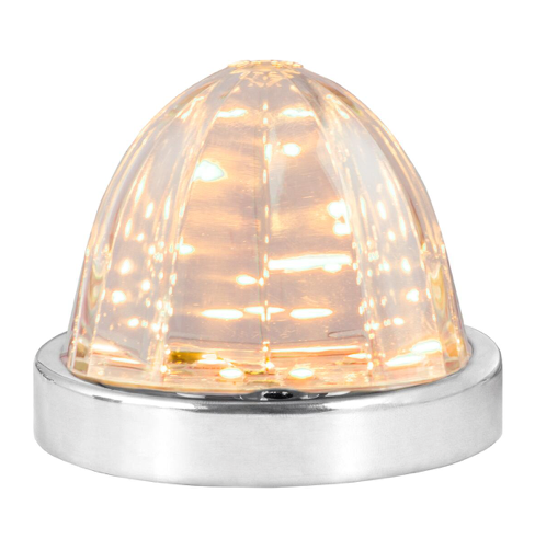 Classic Plastic Watermelon Surface Mount LED Light Turn/Marker Light (Amber/Clear)