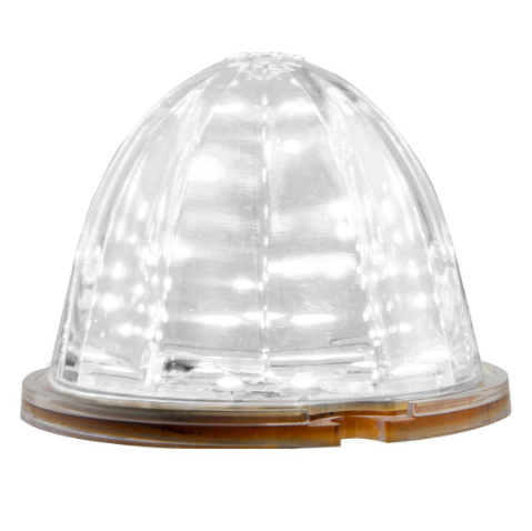 Classic Plastic Watermelon Surface Mount LED Light Turn/Marker Light (White/Clear)