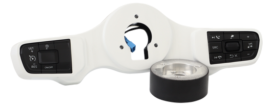 Classic White Switch Pad Gen 5 for 3-Hole Series 4-Spoke Wheel - 2021 and Up Peterbilt/Kenworth with Digital Dash, includes 839 Hub