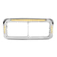 Clear/Amber LED Dual Rectangular Headlight Bezel With Visor