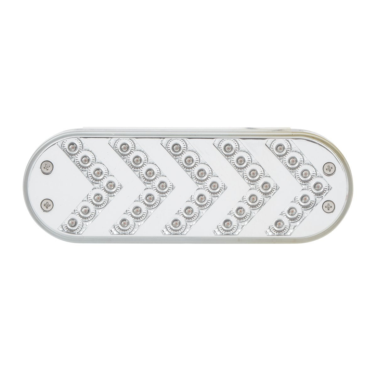 Clear/Amber Oval Sequential Arrow Mid-Turn Spyder LED Light.