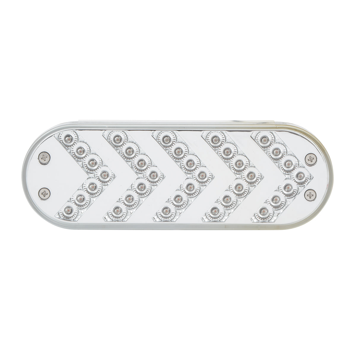 Clear/Amber Oval Sequential Arrow Mid-Turn Spyder LED Light.