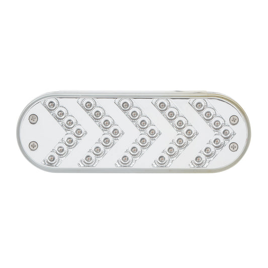 Clear/Amber Oval Sequential Arrow Mid-Turn Spyder LED Light.