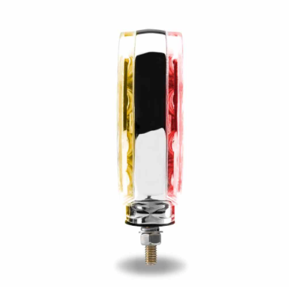 Clear Amber/Red Turn & Marker Double Face Round Reflector LED Light – 38 Diodes