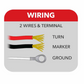 Clear Amber/Red Turn & Marker Double Face Round Reflector LED Light – 38 Diodes