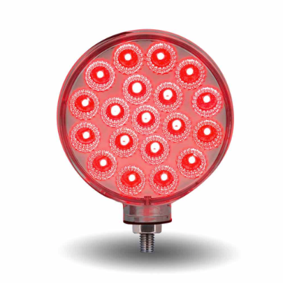 Clear Amber/Red Turn & Marker Double Face Round Reflector LED Light – 38 Diodes