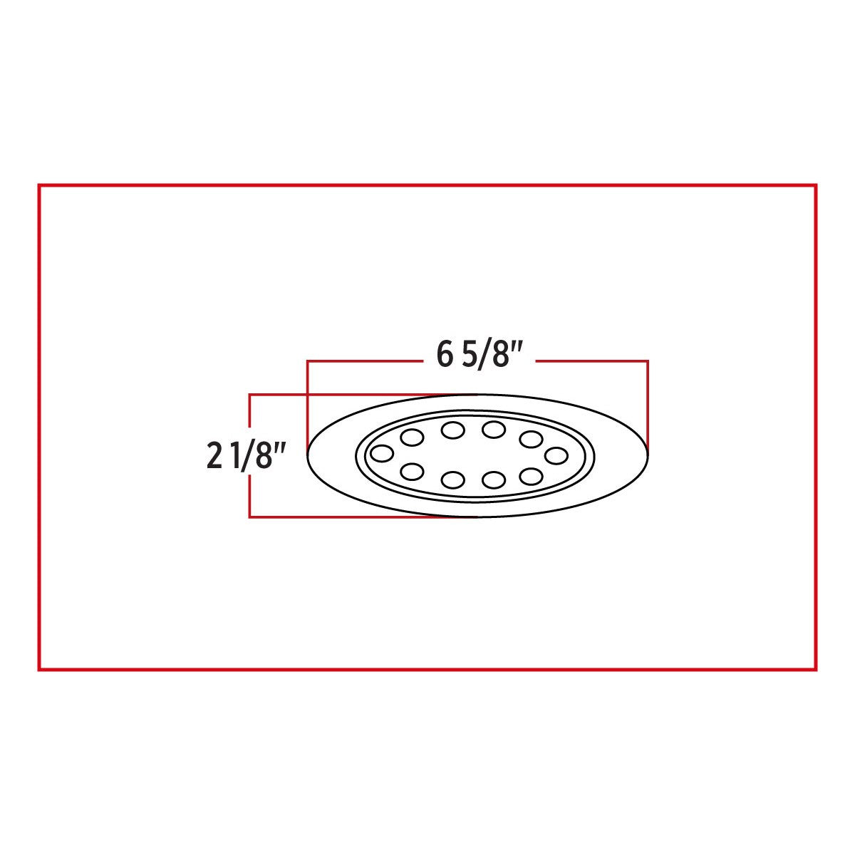 Clear Red Marker Generation 4 LED Light - 10 Diodes M1